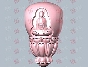 三通佛像珠子电脑精雕模型图纸_电脑数控玉石雕