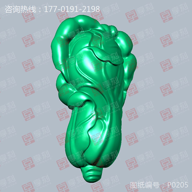 小白菜玉石雕刻电脑模型精雕图