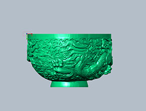 龙纹碗工艺品模型精雕玉雕图纸_电脑数控玉石雕