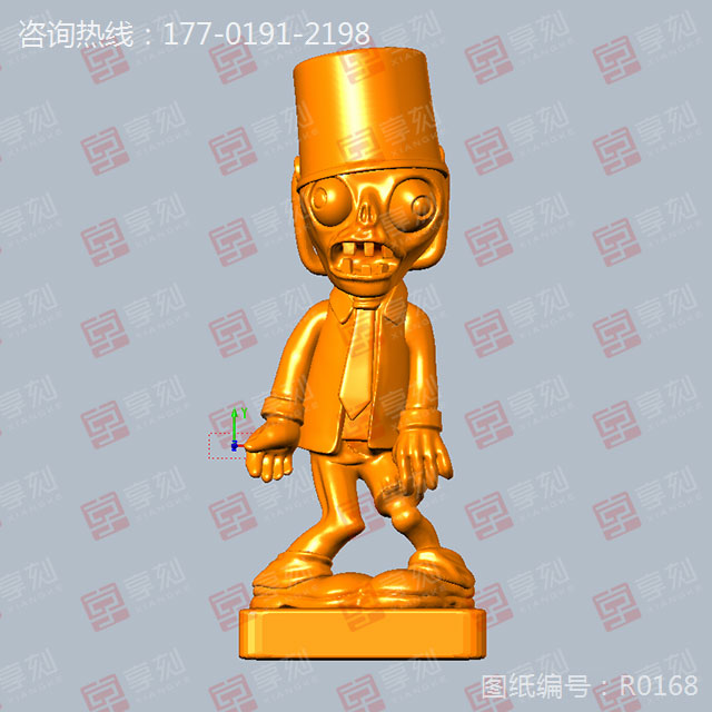 植物大战僵尸摆件3d模型雕刻图纸