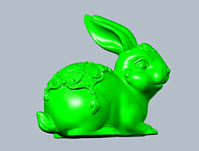 玉兔手把件玉石雕刻精雕图_电脑数控玉石雕刻机