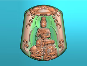 八大守护神普贤菩萨玉石雕刻机图_电脑数控玉雕