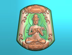 八大守护神大势至菩萨玉石雕刻机图_电脑数控玉