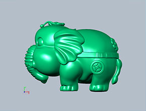 小象立体摆件模型玉雕图纸_电脑数控玉雕雕刻机