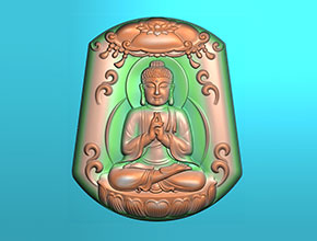 八大守护神阿弥陀佛玉石精雕机图纸_电脑数控玉