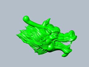 龙头笔套玉石雕刻精雕图工艺品_电脑数控玉雕雕