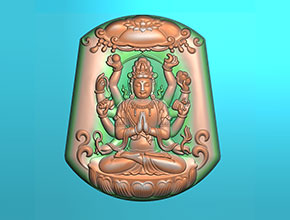 八大守护神阿弥陀佛玉石精雕机图纸_电脑数控玉