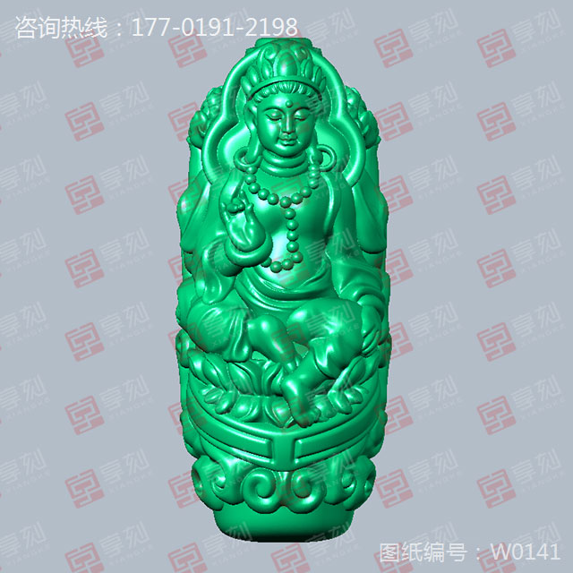 珠子雕刻机度母珠子桶珠精雕图纸