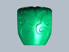 仿古三通珠子雕刻模型精雕图_电脑数控玉雕雕刻