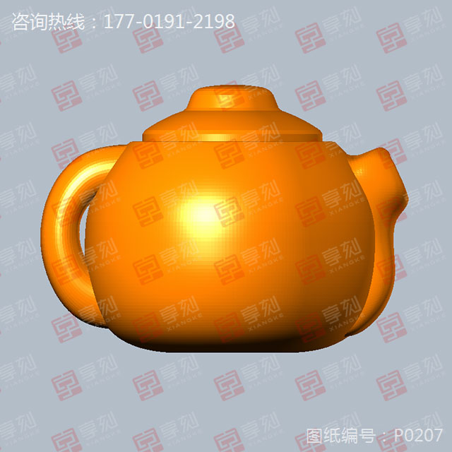 把把壶模型工艺品玉雕雕刻模型图