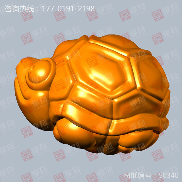 乌龟手把件车挂玉雕雕刻模型图纸