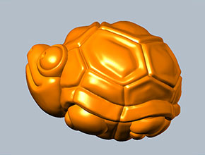 乌龟手把件车挂玉雕雕刻模型图纸_电脑数控玉雕