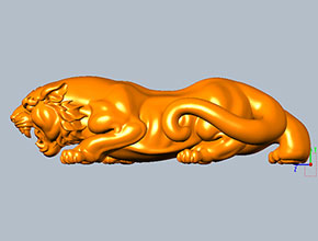 老虎手把件玉雕雕刻模型图纸_电脑数控玉雕雕刻