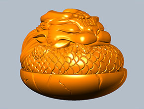 龙蛋茶宠摆件玉雕雕刻模型图纸_电脑数控玉雕雕