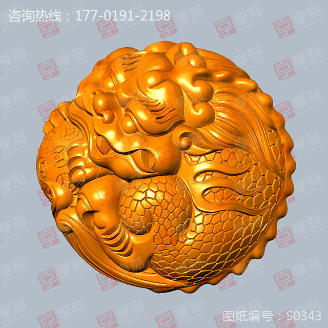 貔貅珠子雕刻机玉石精雕图