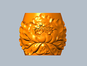 牡丹桶珠精雕模型玉石雕刻机图_电脑数控玉雕雕