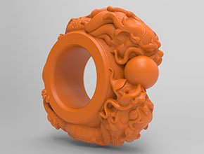 盘龙扳指玉雕机玉石雕刻电脑图纸_享刻数控雕刻