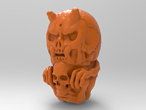 绿松石饰品-骷髅恶灵玉雕机模型图纸_享刻数控雕