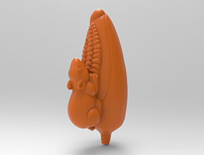 黄龙玉老鼠玉米摆件玉雕机玉雕精雕图_享刻数控