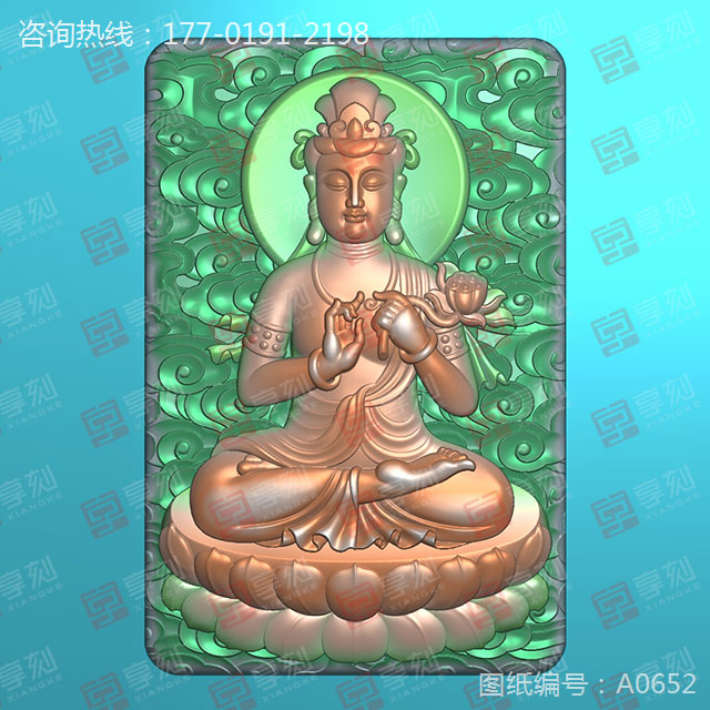 虚空藏玉雕玉石雕刻机电脑雕刻图纸