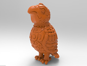 鸟尊玉雕铜雕摆件雕刻机电脑模型图_享刻数控雕