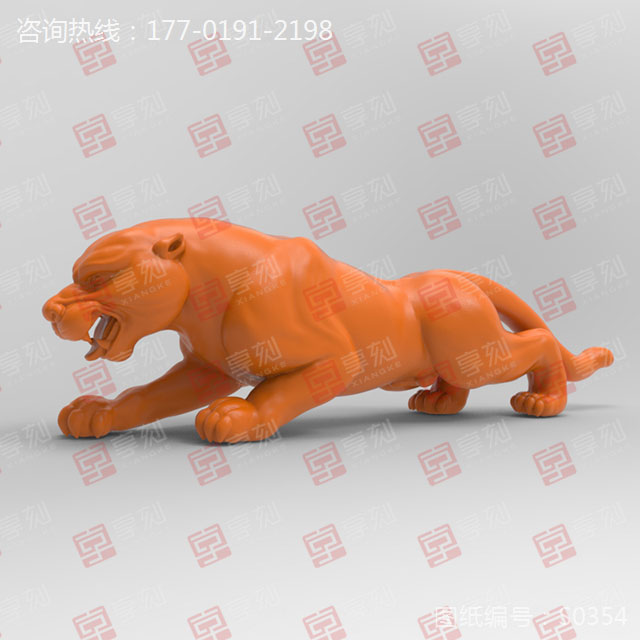 豹子摆件玉石雕刻机电脑雕刻图纸