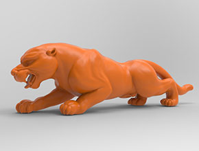 豹子摆件玉石雕刻机电脑雕刻图纸_享刻数控雕刻