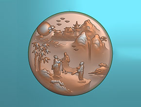 翡翠山水玉石雕刻机电脑雕刻图纸_享刻数控雕刻