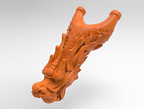 龙头弹弓木雕电脑雕刻图纸_享刻数控雕刻机厂家