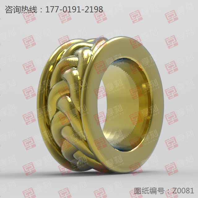 创意金银铜戒子模型图电脑雕刻图