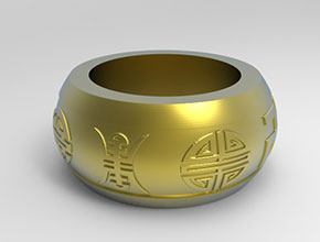 寿扳指戒指电脑雕刻图纸_享刻数控雕刻机厂家