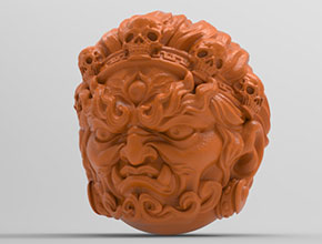 大黑天菩萨立体挂件电脑玉石精雕机图纸_享刻数