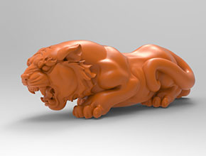 狮子摆件玉石玻璃电脑雕刻机精雕图_享刻数控雕