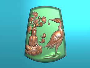 玉石佛牌吊坠电脑雕刻模型图_享刻数控雕刻机厂