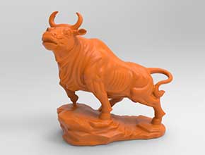 牛气冲天摆件3d模型雕刻模型图纸_享刻数控雕刻