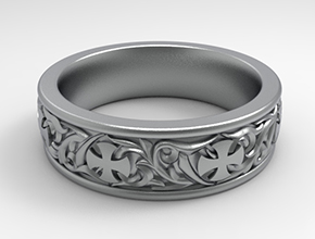 洋花戒指首饰电脑雕刻模型图纸_享刻数控雕刻机