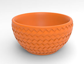 编织纹理碗雕刻模型图陶瓷雕刻机_享刻数控雕刻