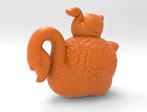 天鹅摆件陶瓷玻璃雕刻模型图纸_享刻数控雕刻机