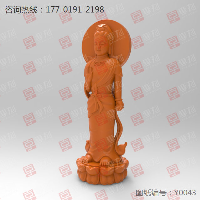 立体玉石观音菩萨雕像玉石雕刻机