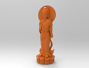 立体玉石观音菩萨雕像图纸玉石雕刻机_享刻数控