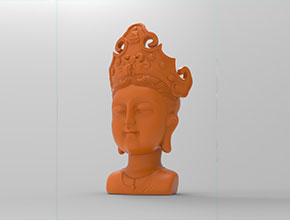 观音头立体摆件玉石玻璃雕刻机图纸_享刻数控雕