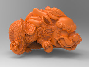 Q版萌龙摆件玉石玻璃雕刻机图纸_享刻数控雕刻机