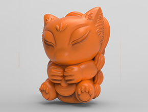 Q版九尾狐吊坠玉石玻璃雕刻机图纸_享刻数控雕刻