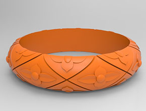 玉石手镯雕花电脑雕刻模型图纸_享刻数控雕刻机