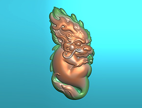 宝宝龙翡翠吊坠新款电脑玉雕雕刻模型图_享刻数