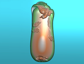 凤凰翡翠吊坠新款电脑玉雕雕刻模型图_享刻数控
