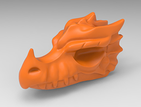 龙头骨吊坠饰品3d模型电脑玉雕精雕图纸_享刻数