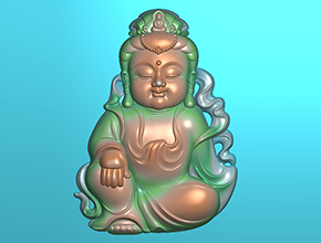 宝宝佛观音吊坠玉雕翡翠电脑雕刻精雕图_享刻数
