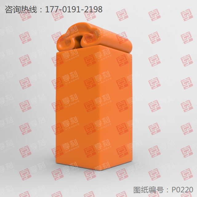 牛展立体印章四轴雕刻模型精雕图