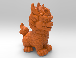 狮子摆件玉石电脑雕刻精雕图纸_享刻数控雕刻机